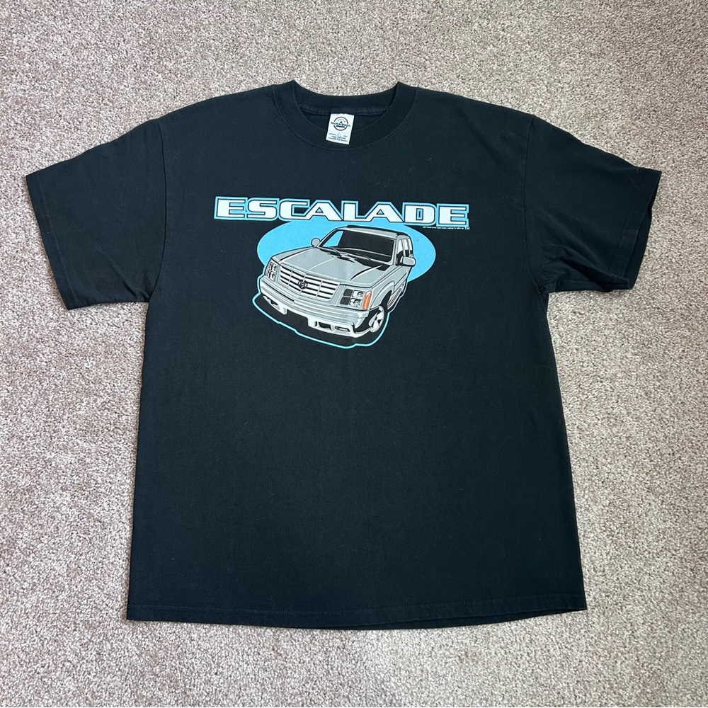 Vintage RARE PROMO Cadillac Escalade SUV truck Graphic T-Shirt Black Size Large